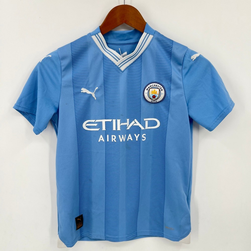 Puma Manchester City FC Kids Sky Blue Home Jersey Size M 11-12Y